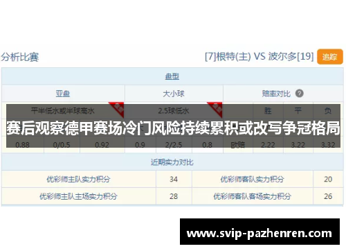 赛后观察德甲赛场冷门风险持续累积或改写争冠格局